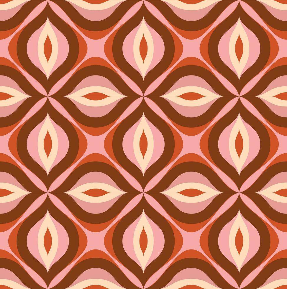 Retro geometric seamless pattern vector image