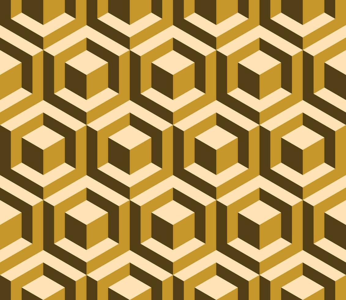 Retro geometric seamless pattern vector image