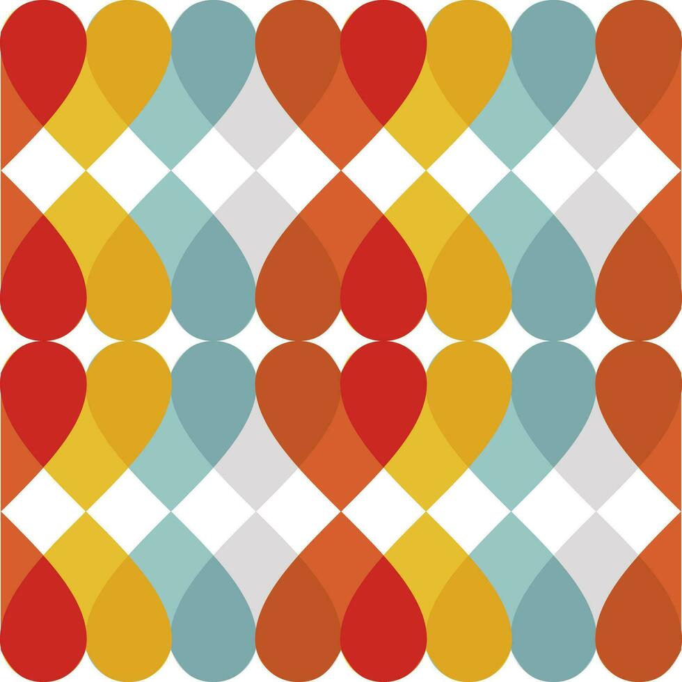 Retro geometric seamless pattern vector image