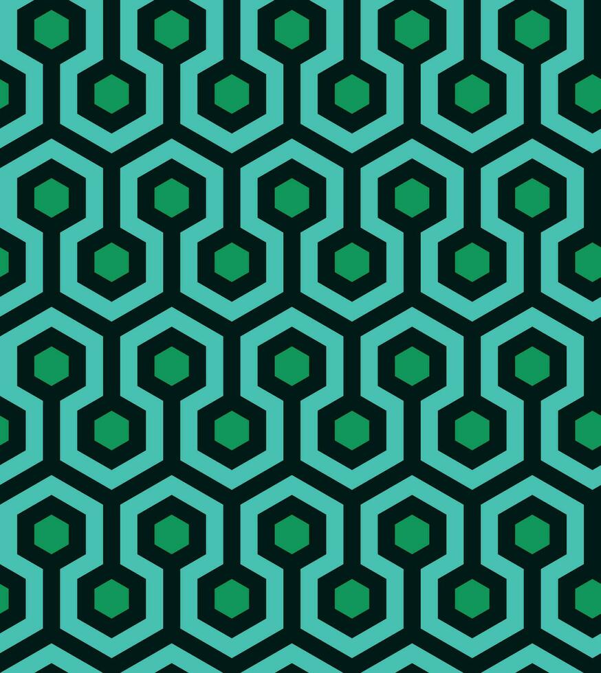 Retro geometric seamless pattern vector image