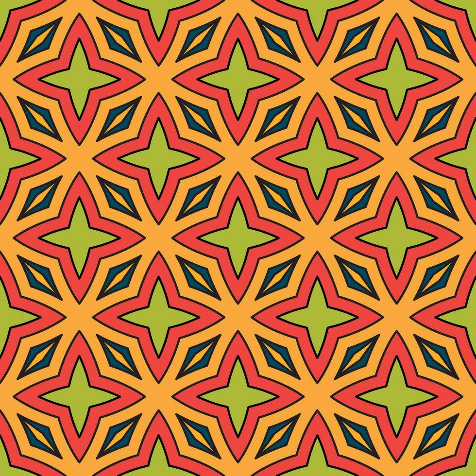 Retro geometric seamless pattern vector image