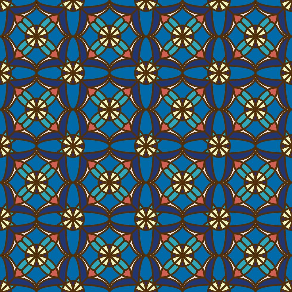 Retro geometric seamless pattern vector image