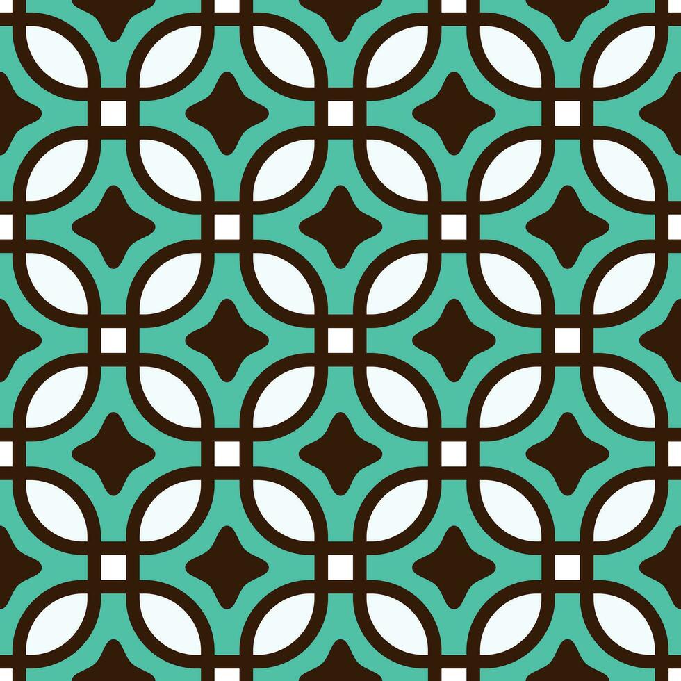 Retro geometric seamless pattern vector image