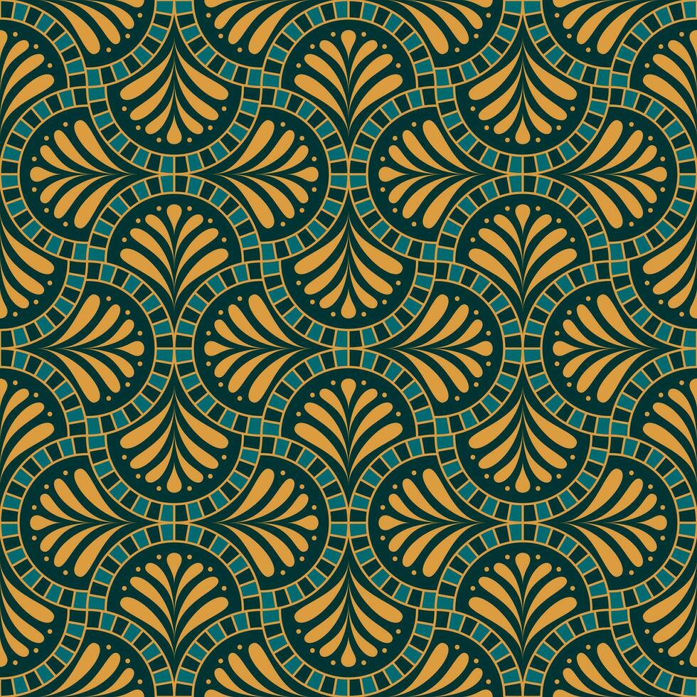 Retro geometric seamless pattern vector image