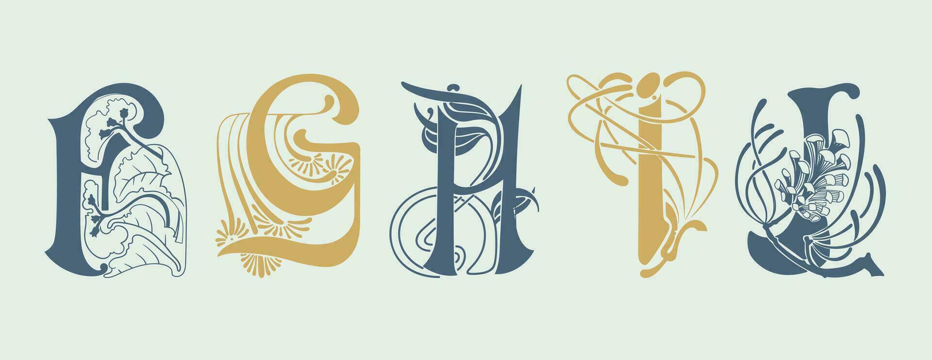 vintage typography alphabets collection vector