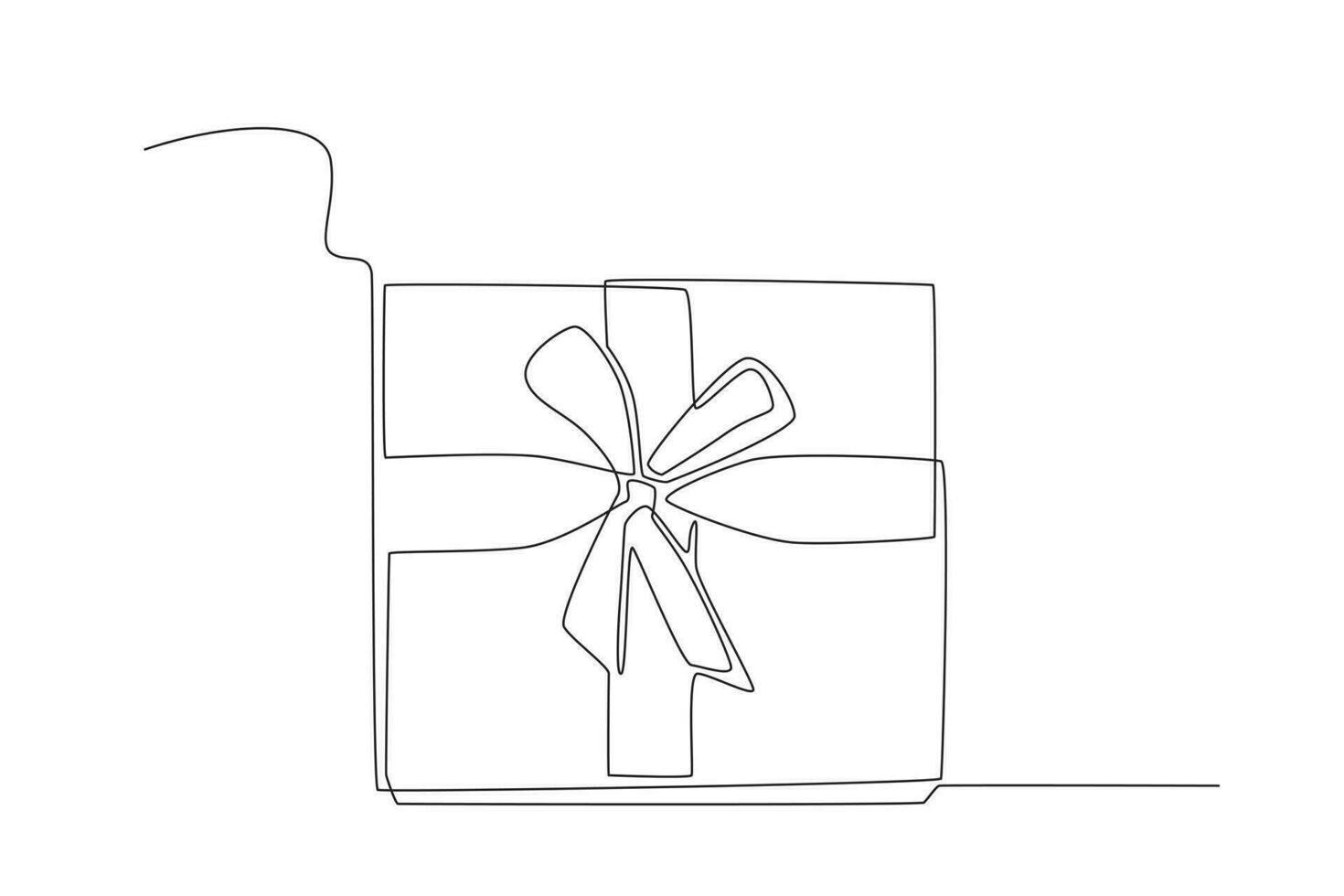 Top view of the gift box vector