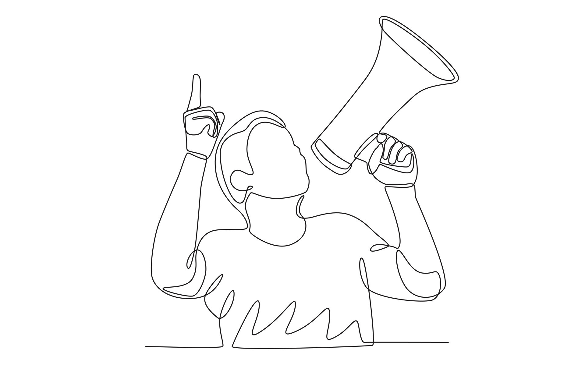 A man points up while speaking up 36280537 Vector Art at Vecteezy