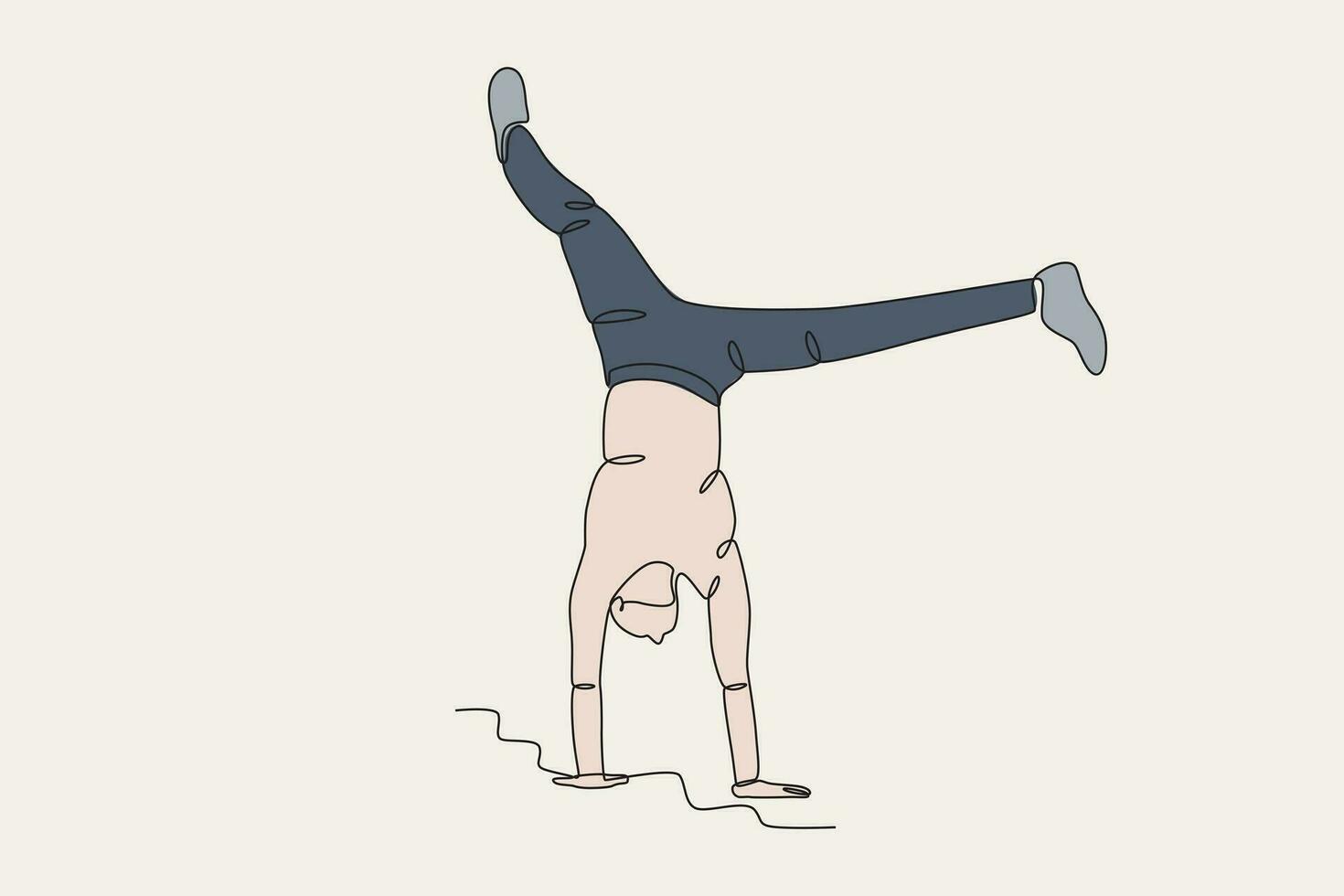 Color illustration of a man dancing vector