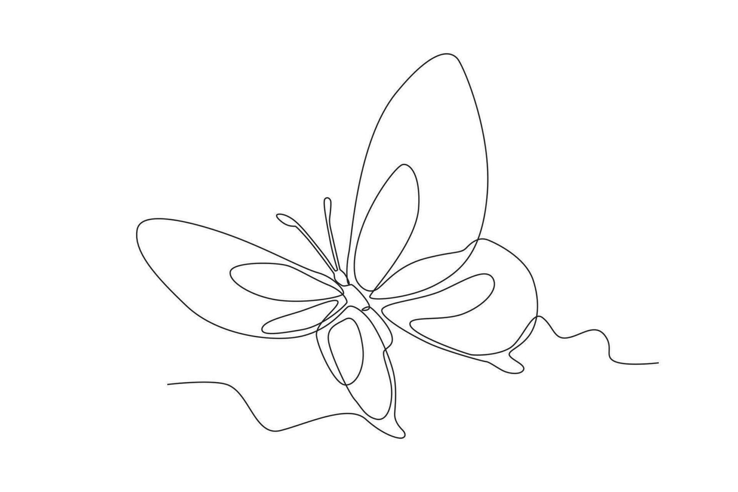 A flying butterfly vector