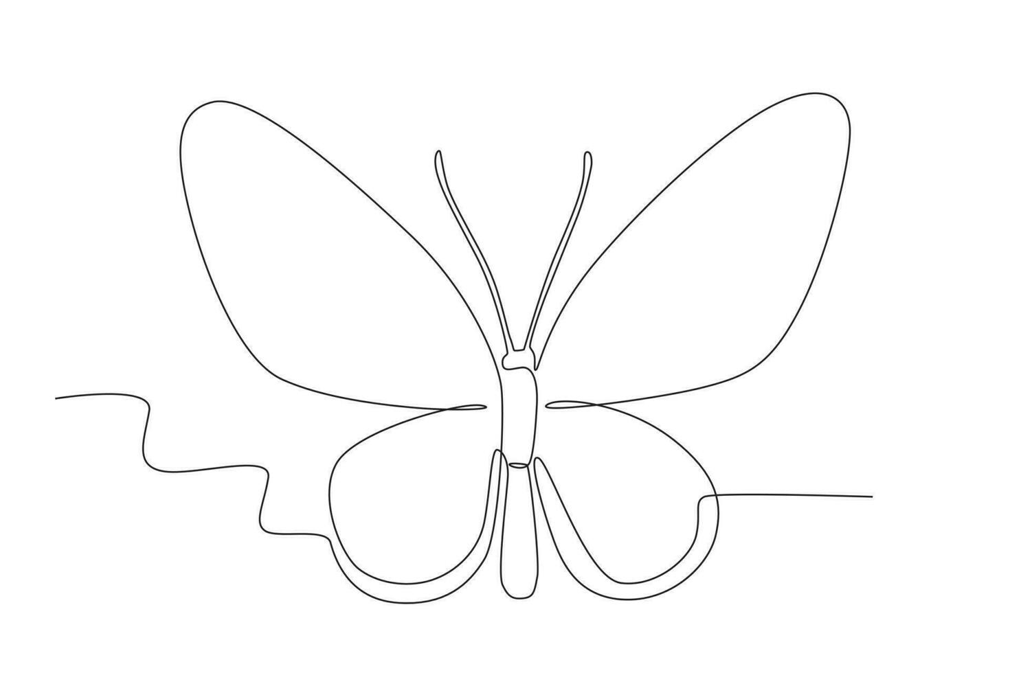 un mariposa volador en naturaleza vector