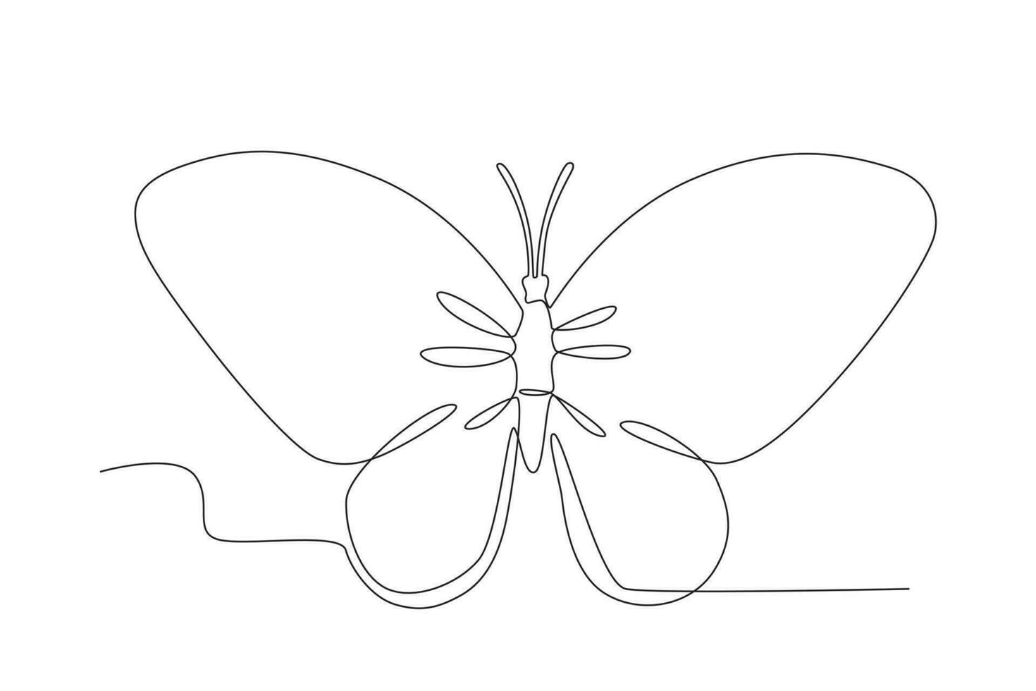 un mariposa volador en primavera vector