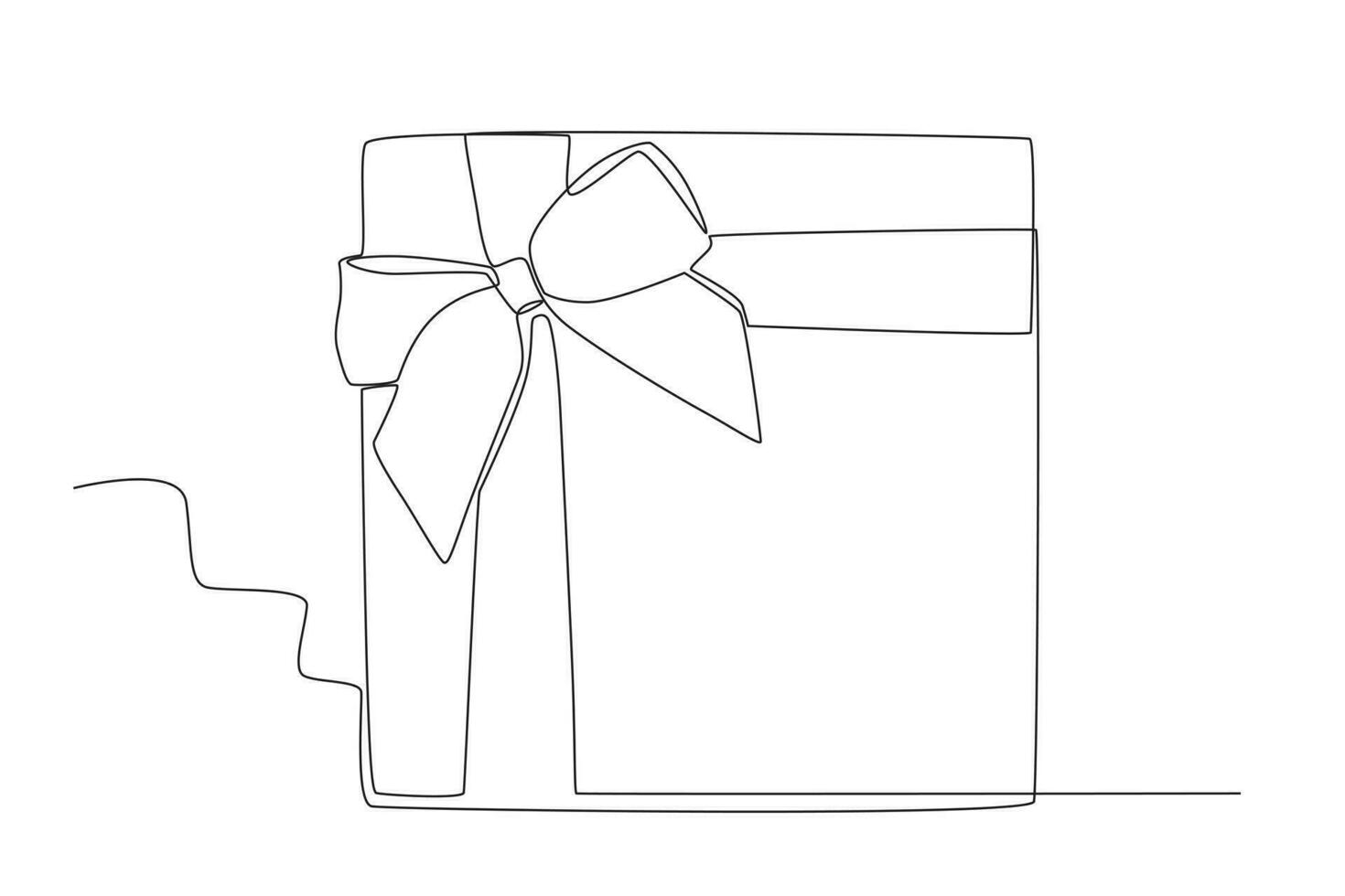 Looks near a gift box vector