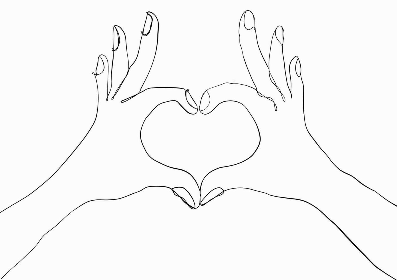 continuo línea dibujo de mano hacer love.line,siembra,continua dibujo lineal. vector