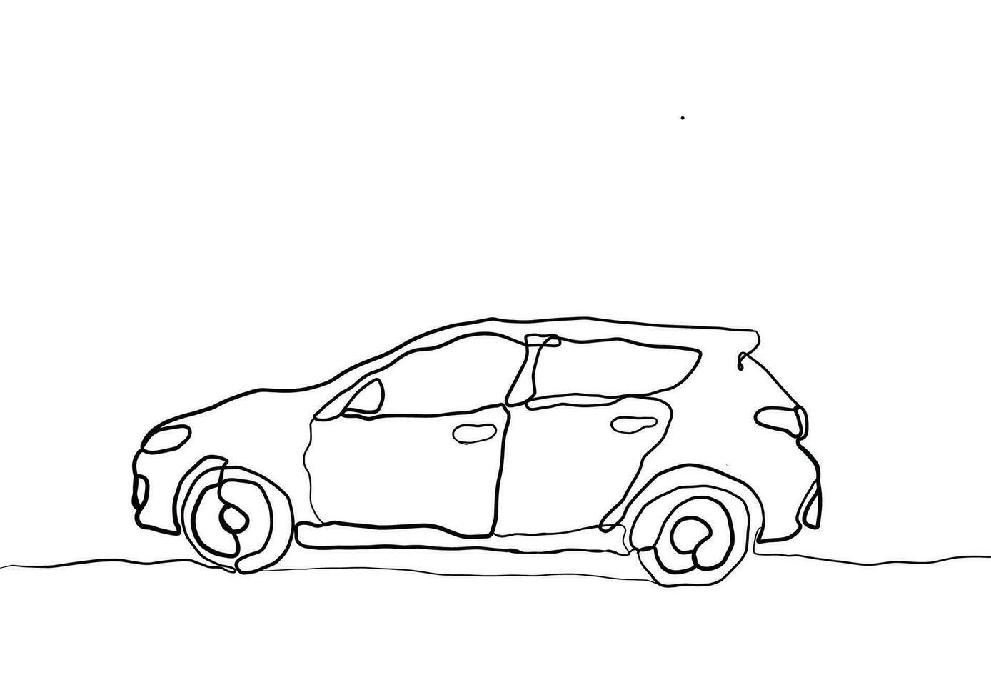 Continuous line drawing of car. Line,old car,continuous line ,drawing, Continuous,one line,drawing . vector