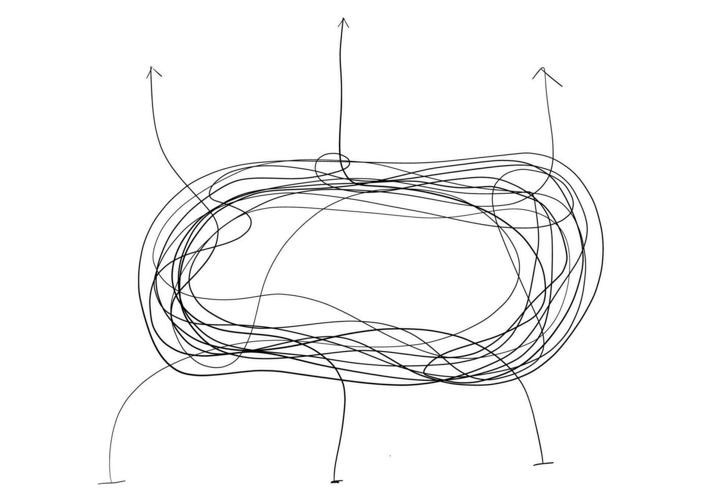 Abstract and easy simple line from start to end vector illustration set.Continuous one line drawing.