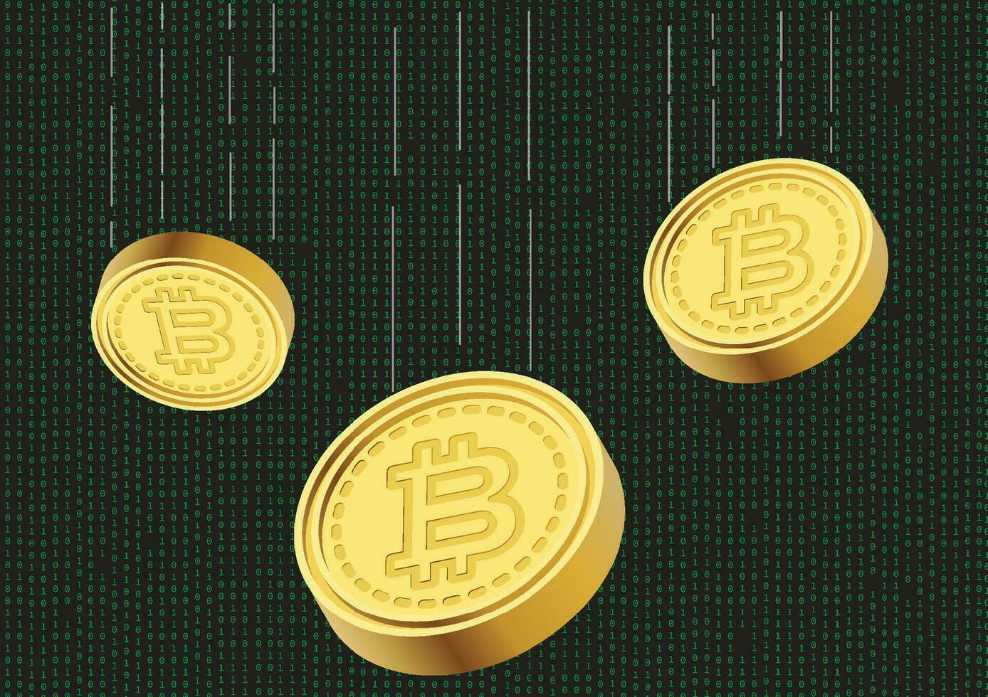 bitcoin and black background.Blockchain technologies,finance digital money market,photo modern technology and Digital cryptocurrency concept. vector