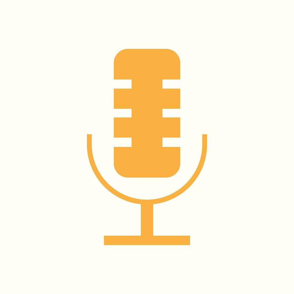 Sound recorder icon, music microphone, Musical recording portable audio mic vector