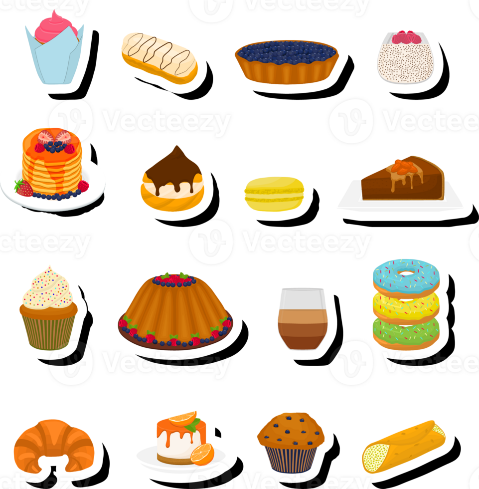 Illustration on theme fresh sweet tasty collection of consisting various ingredients png