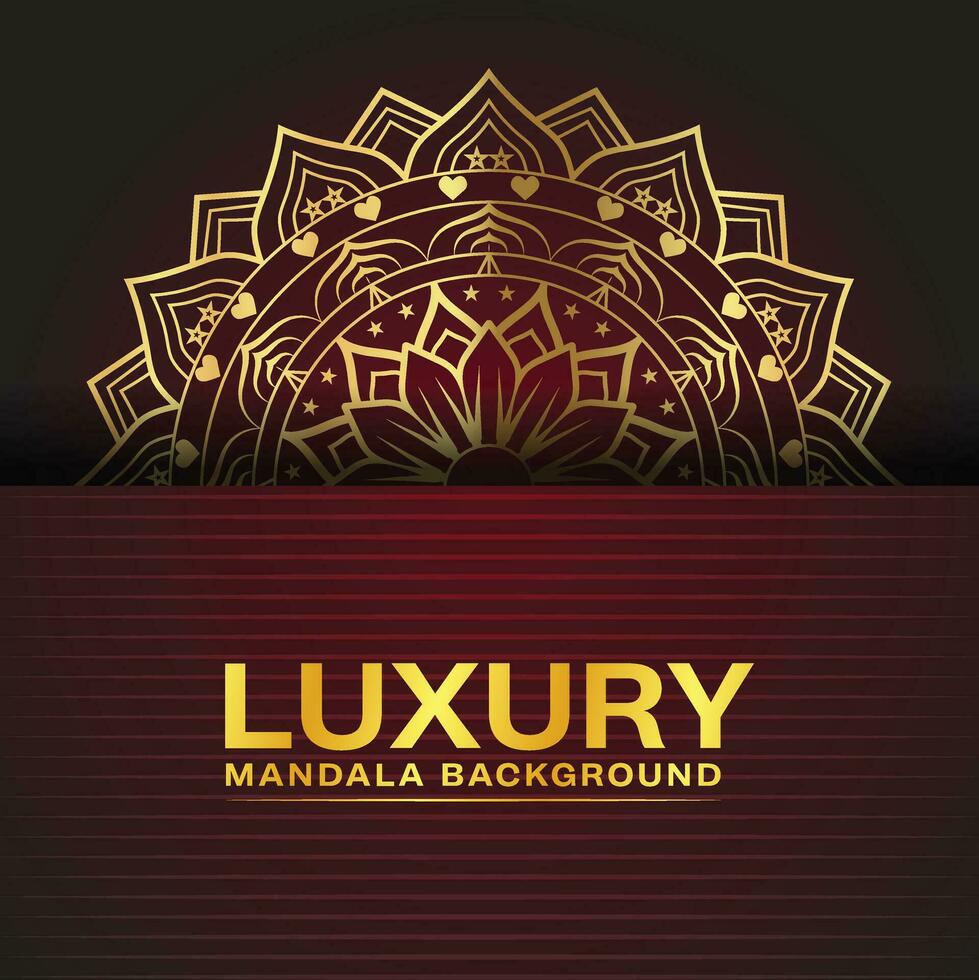 PrintLuxury ornamental mandala background with golden arabesque pattern vector premium vector
