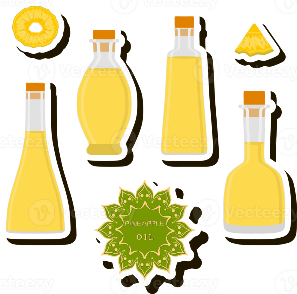 illustrazione su tema grande impostato diverso tipi liquido olio, bottiglia vario dimensione png