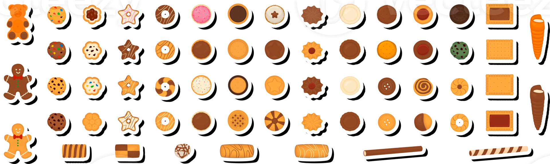 Illustration on theme fresh sweet tasty cookie of consisting various ingredients png