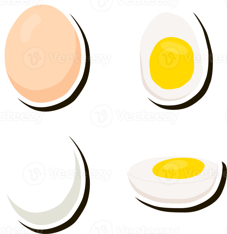 beautiful tasty edible homemade set various eggs consisting of various ingredients png