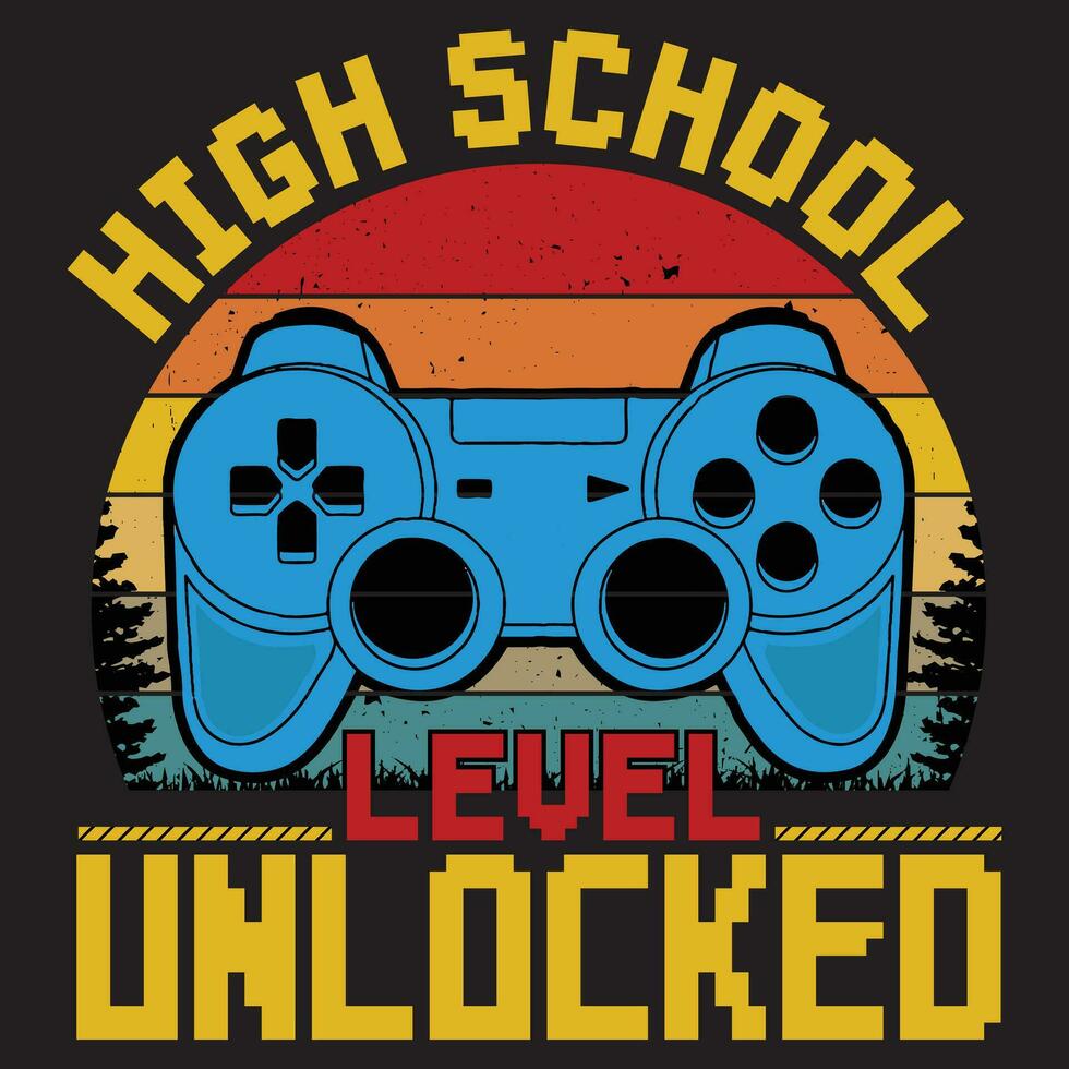 High School Level Unlocked, School Design vector