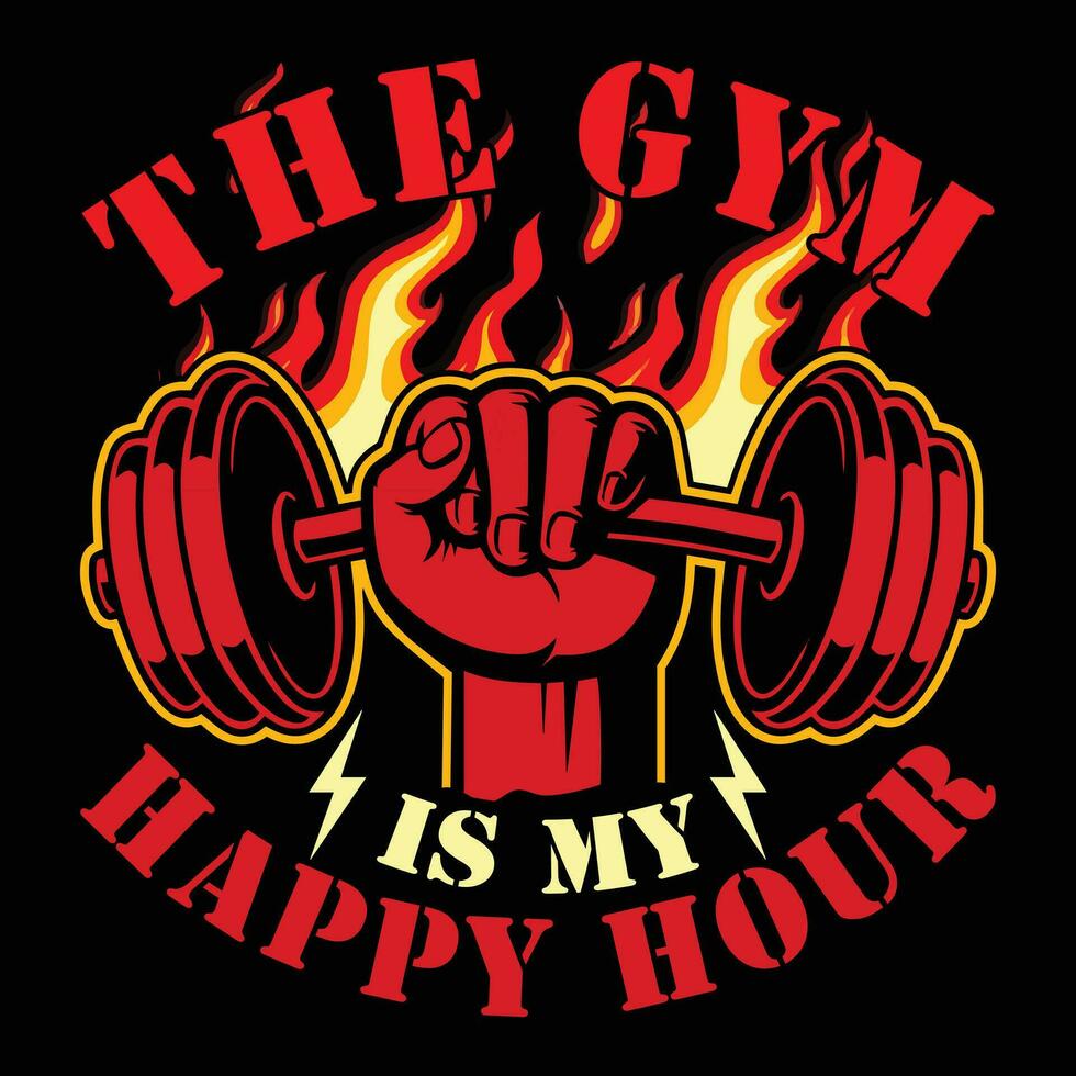 The Gym Is My Happy Hour, Gym Vector