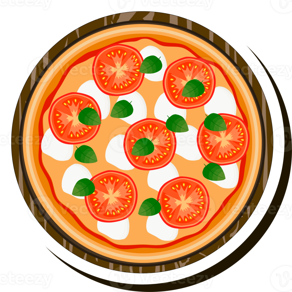 ilustración en tema grande caliente sabroso Pizza a pizzería menú png