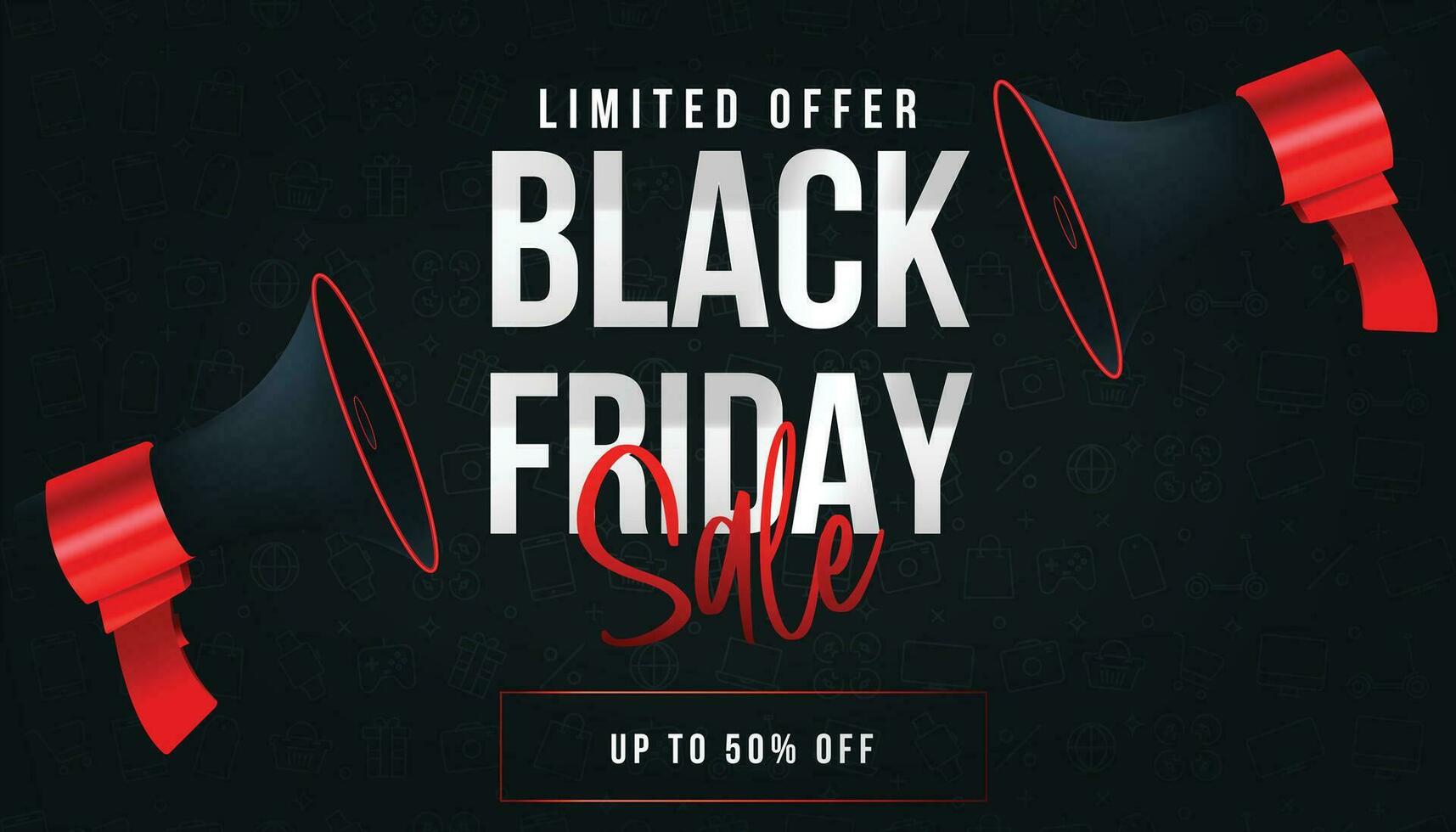 Black Friday background with sale advertising style. On elegant Background vector