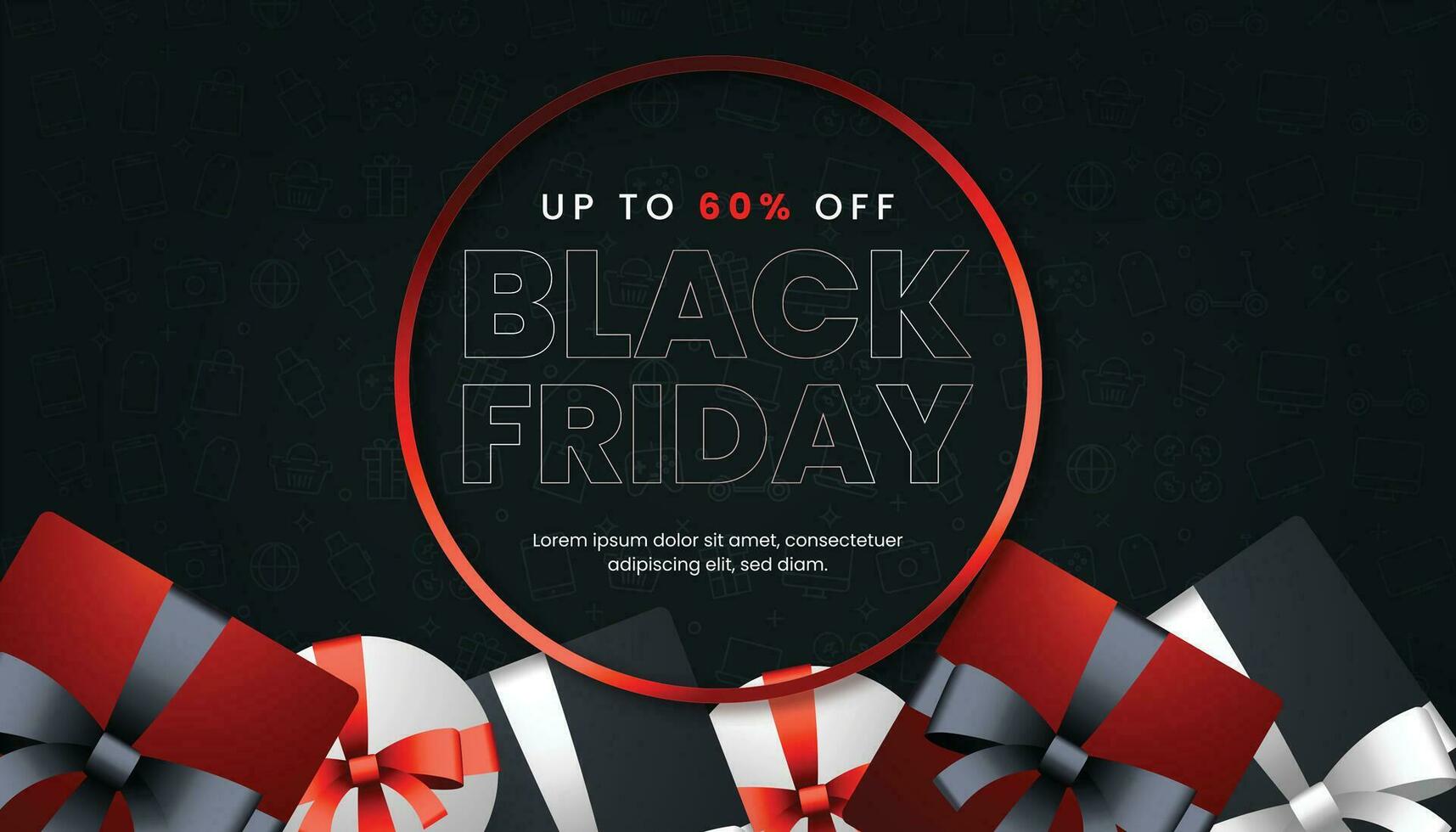 Black Friday background with sale advertising style. On elegant Background vector