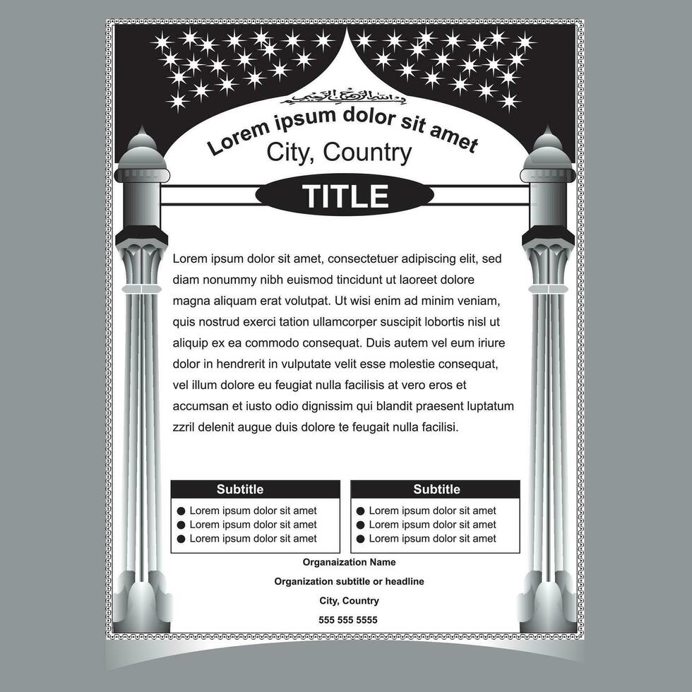 Flyer Design, Two Color, Vector Template, A4 Size.