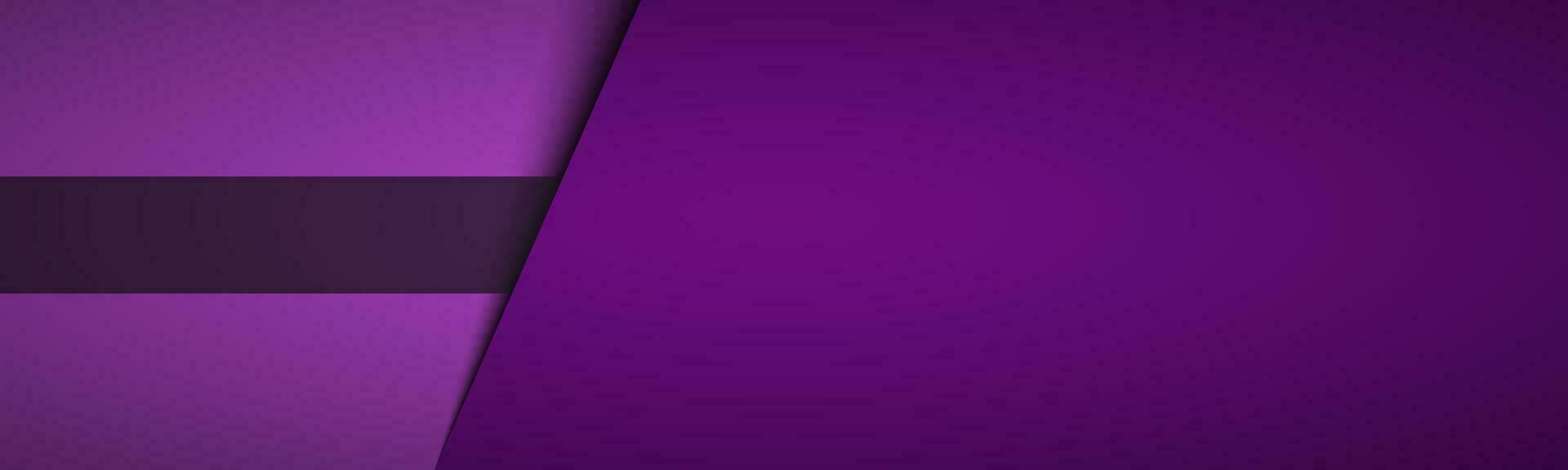 Purple modern material design header with layers. Vector abstract widescreen background