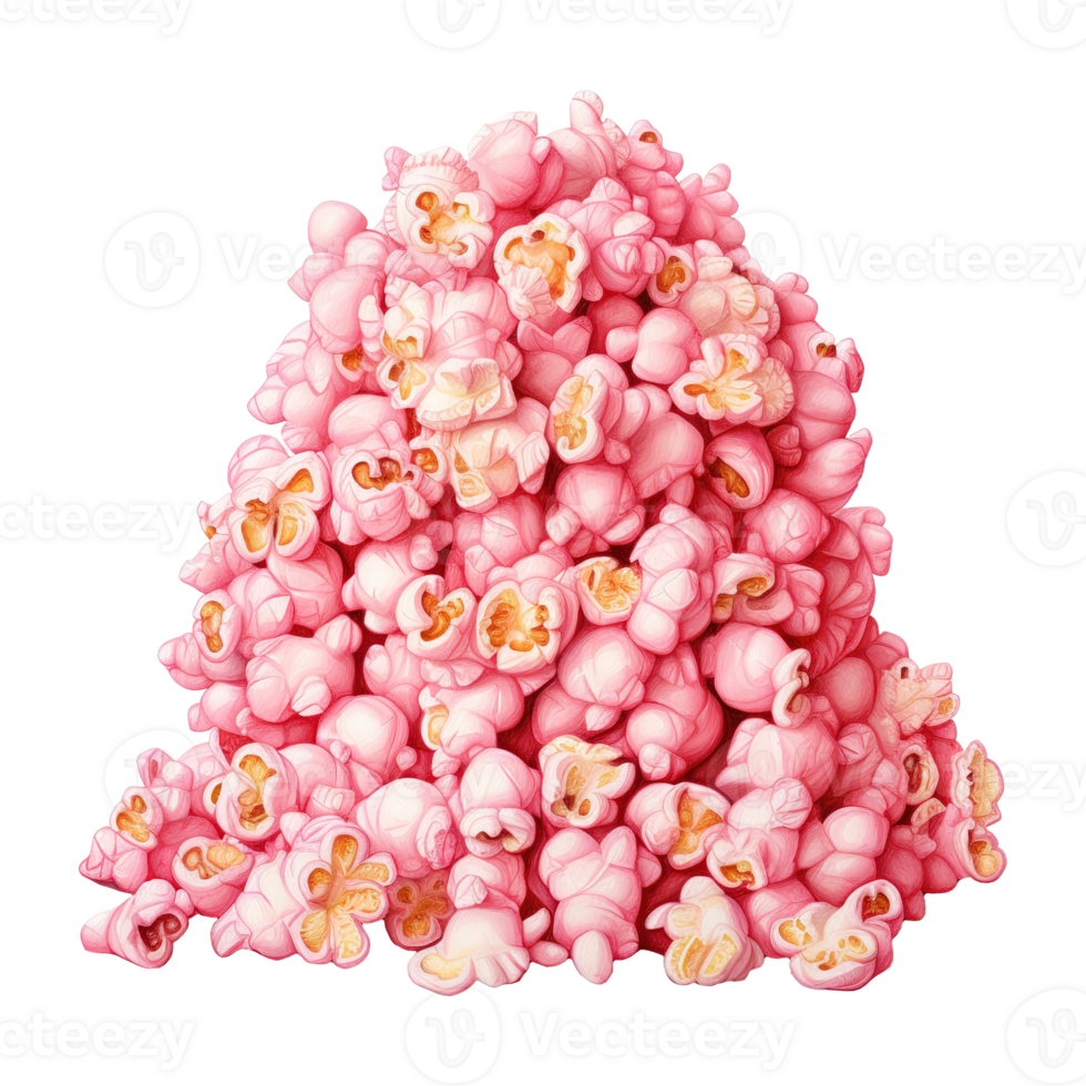 ai gerado pilha do Pipoca com Rosa Pipoca. ai gerado imagem png