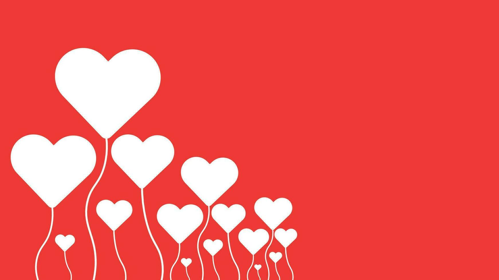 Abstarct simple minimalist love symbol red valentine background