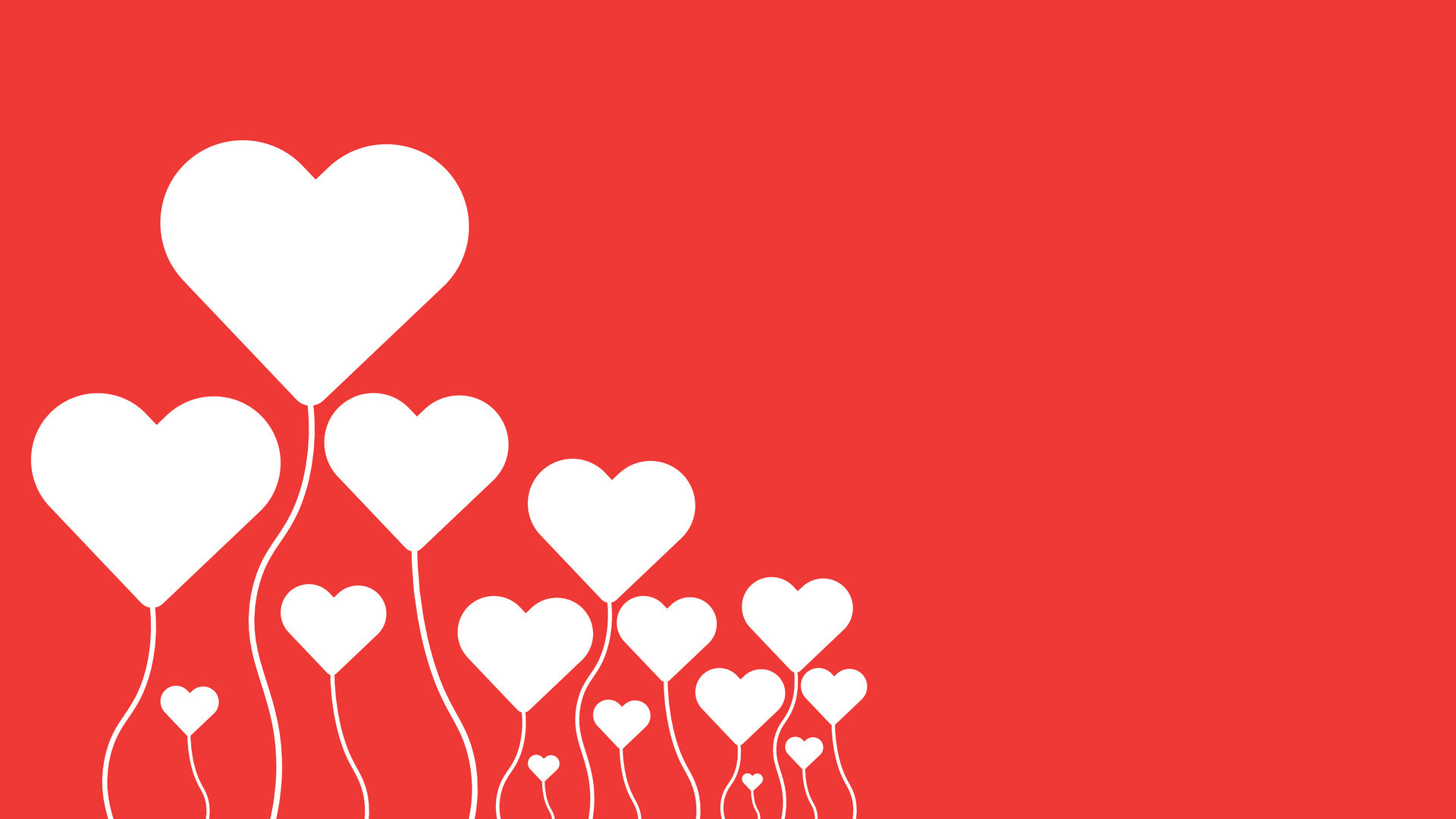 Abstarct simple minimalist love symbol red valentine background