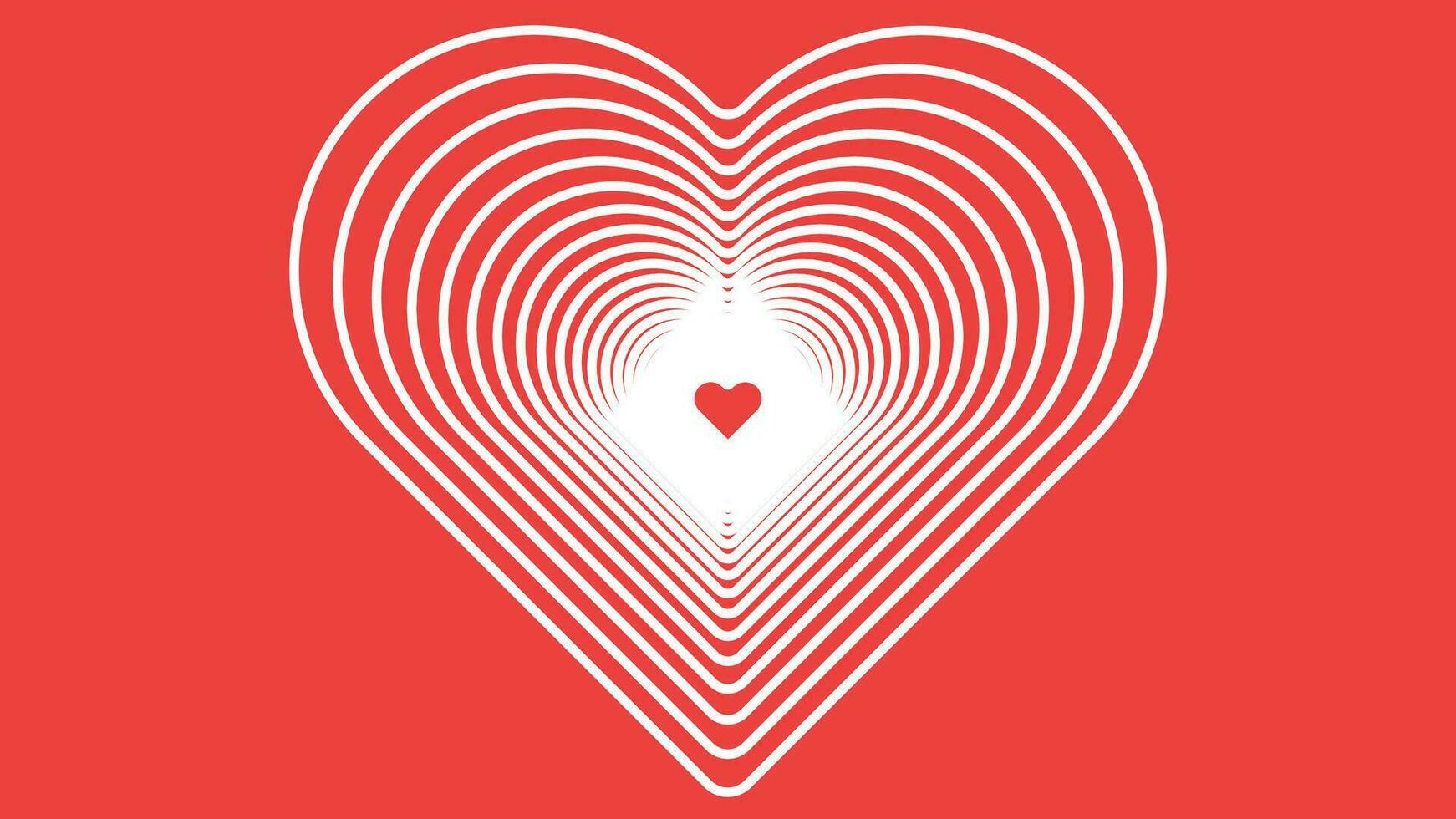 Abstarct simple minimalist love symbol red valentine background. vector