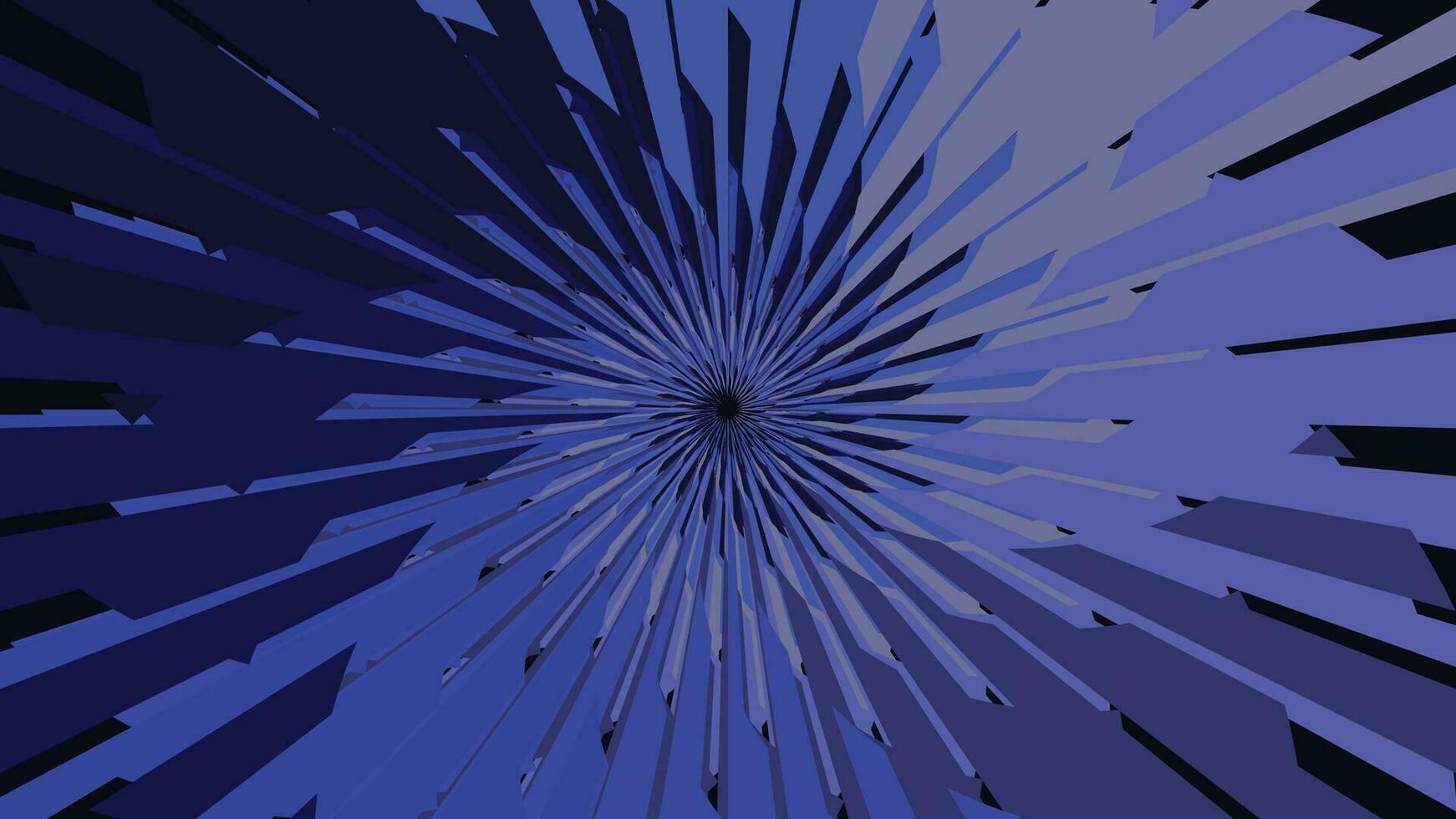 Abstarct spiral dotted blue ray background. vector