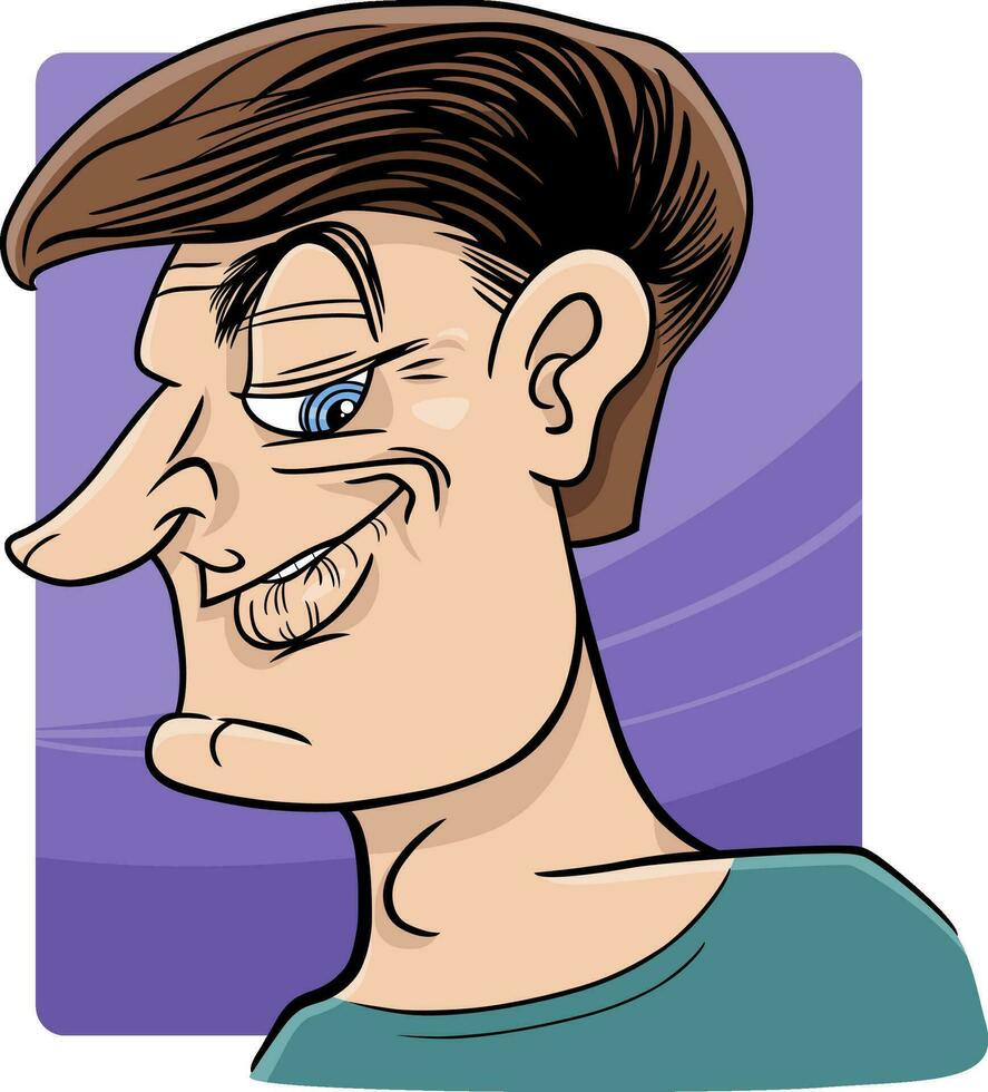 adult man caricature drawing illustration vector