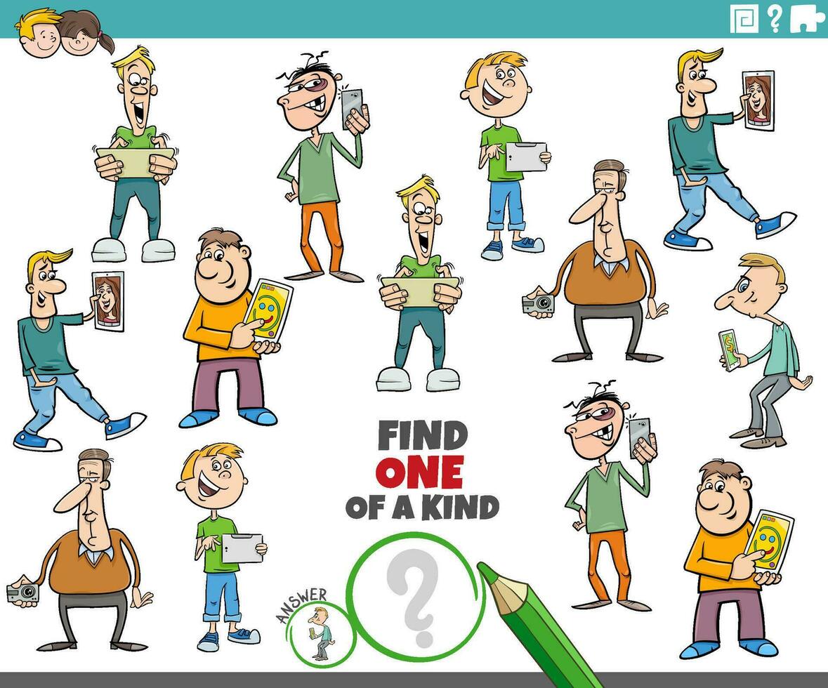 one of a kind activity with people and electronic devices vector