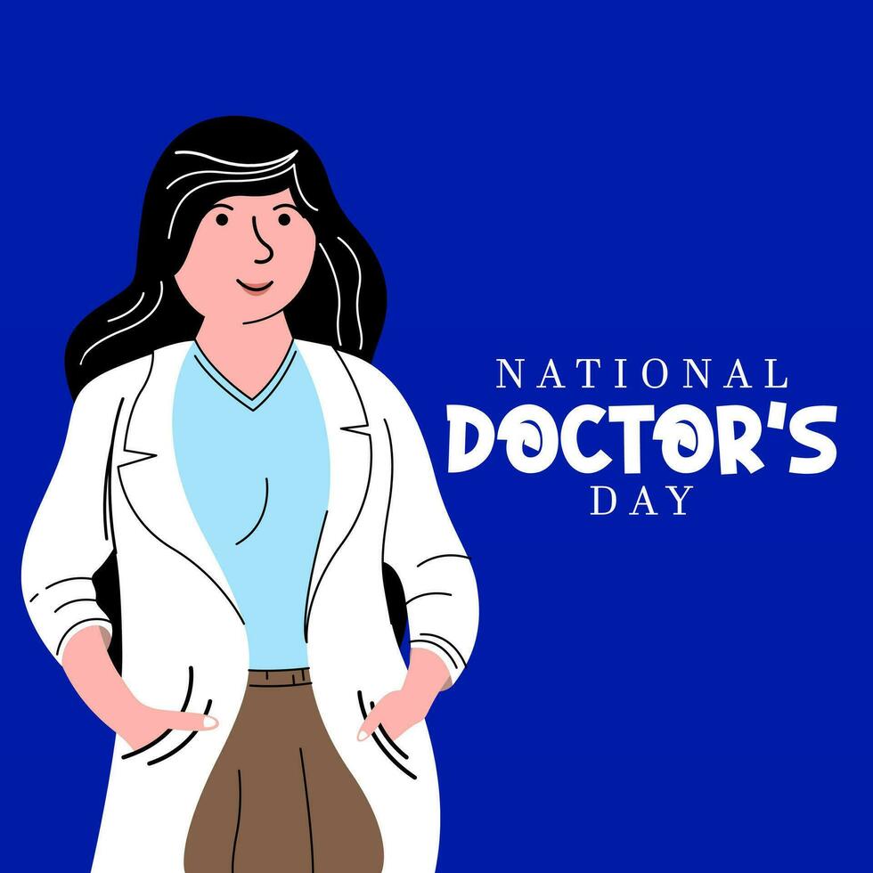 National Doctor's Day Illustration Background vector