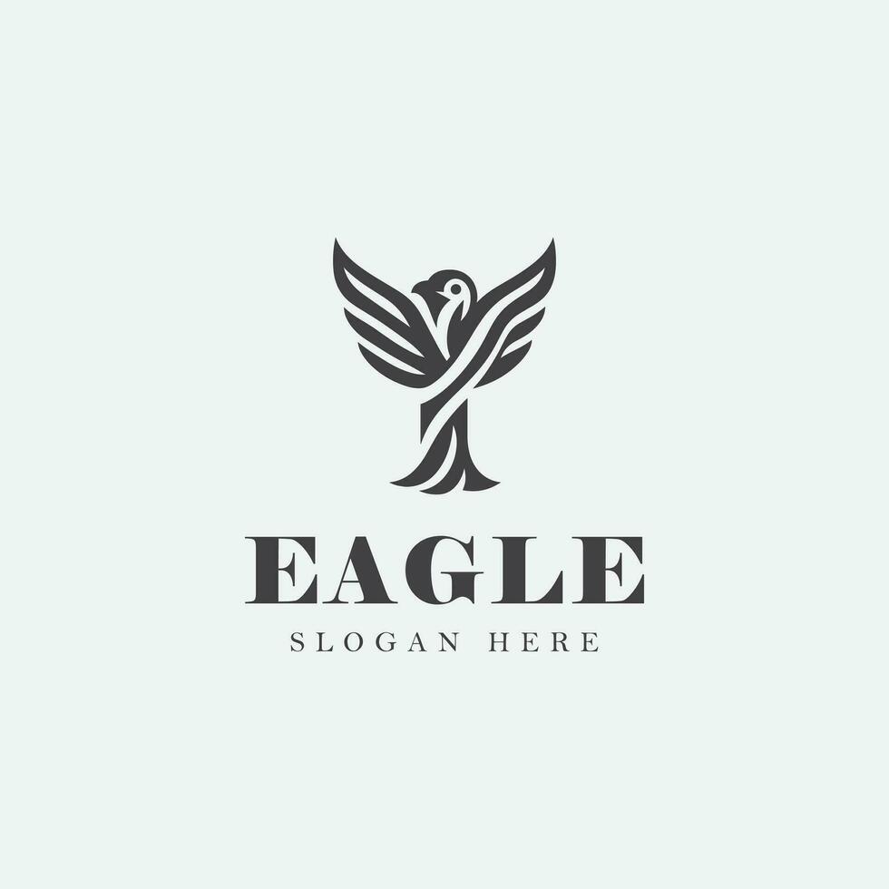 letter Y logo design in the shape of a bird, in monochrome style, black and white. vector