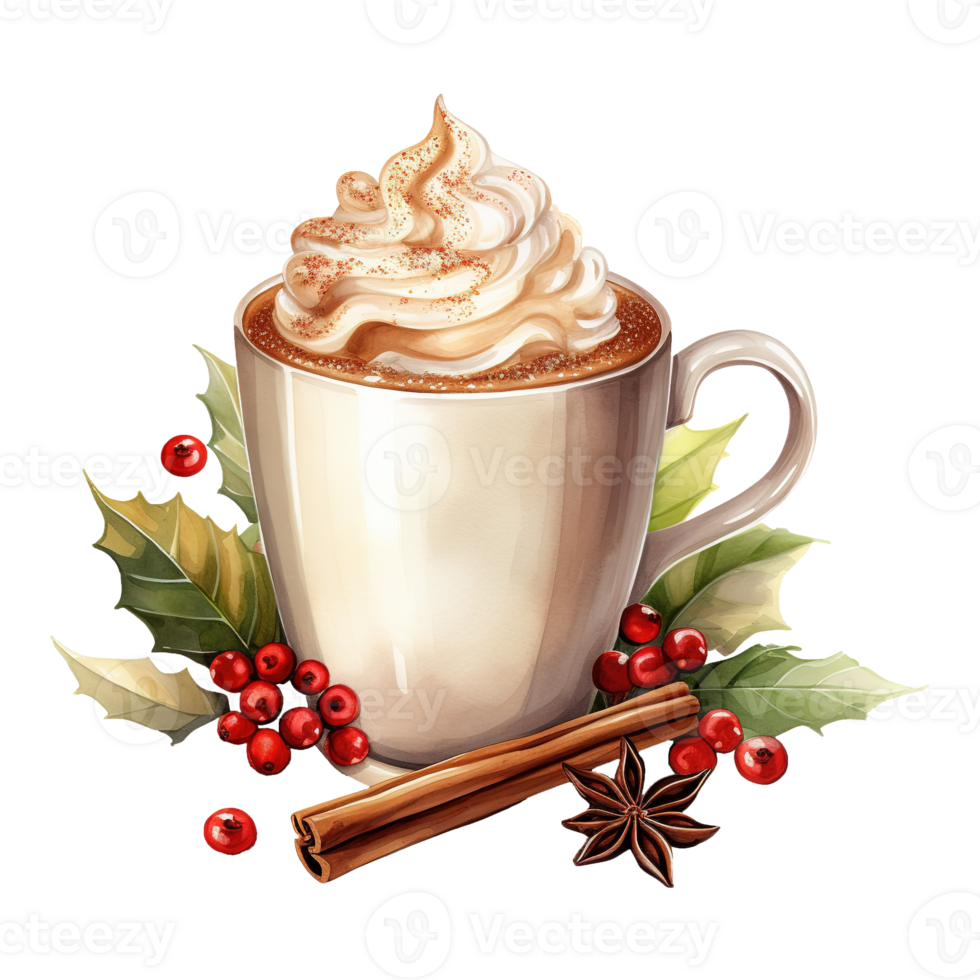 AI generated cup of hot chocolate. AI generated image png