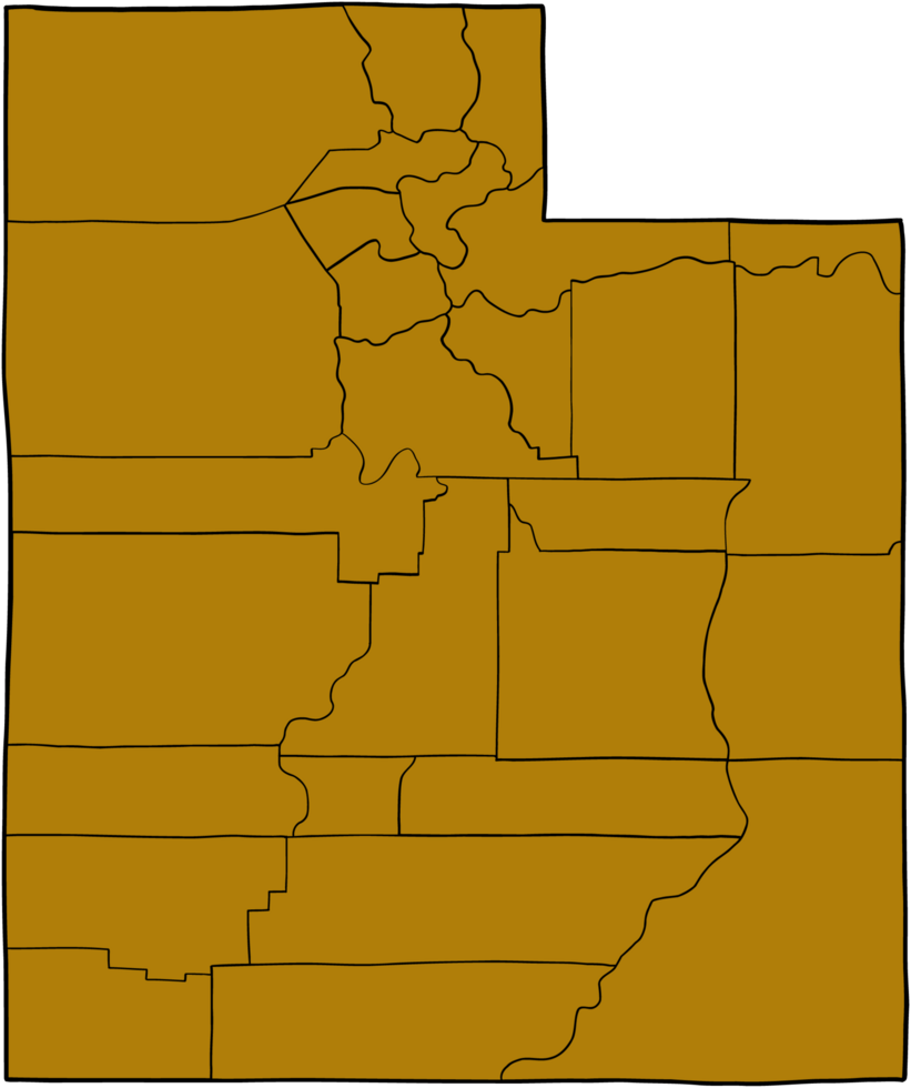 doodle freehand drawing of utah state map. 36283169 PNG