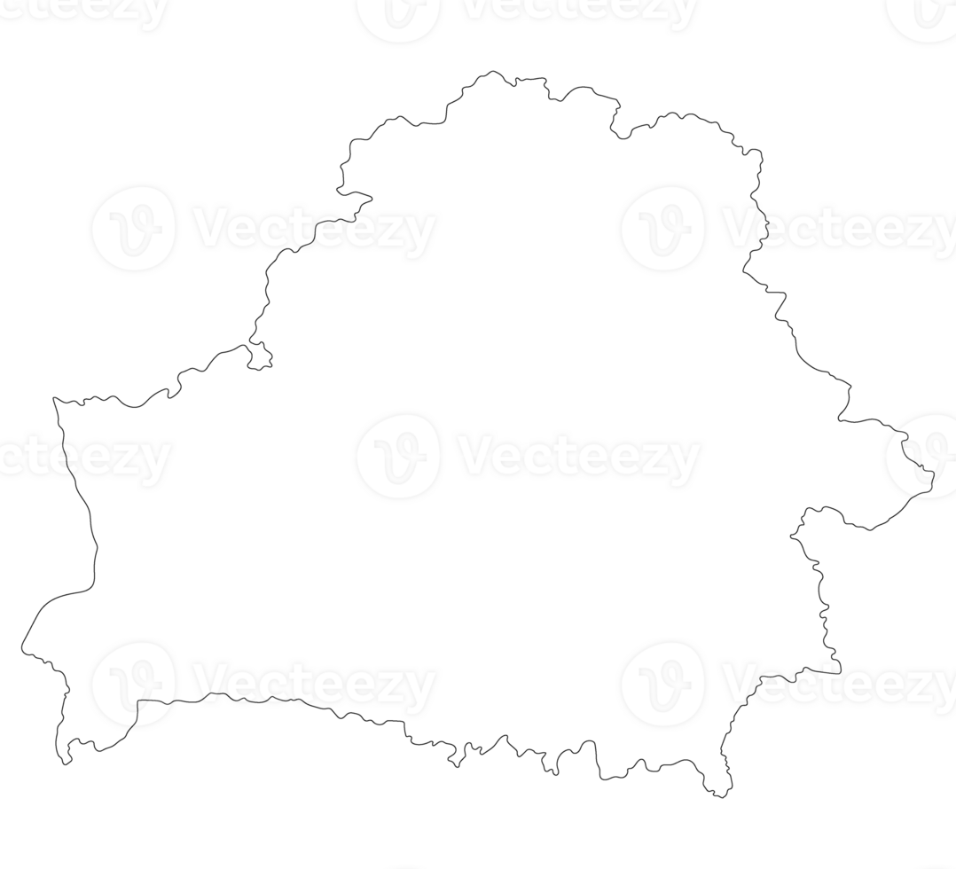 Belarus map. Map of Belarus in white color png