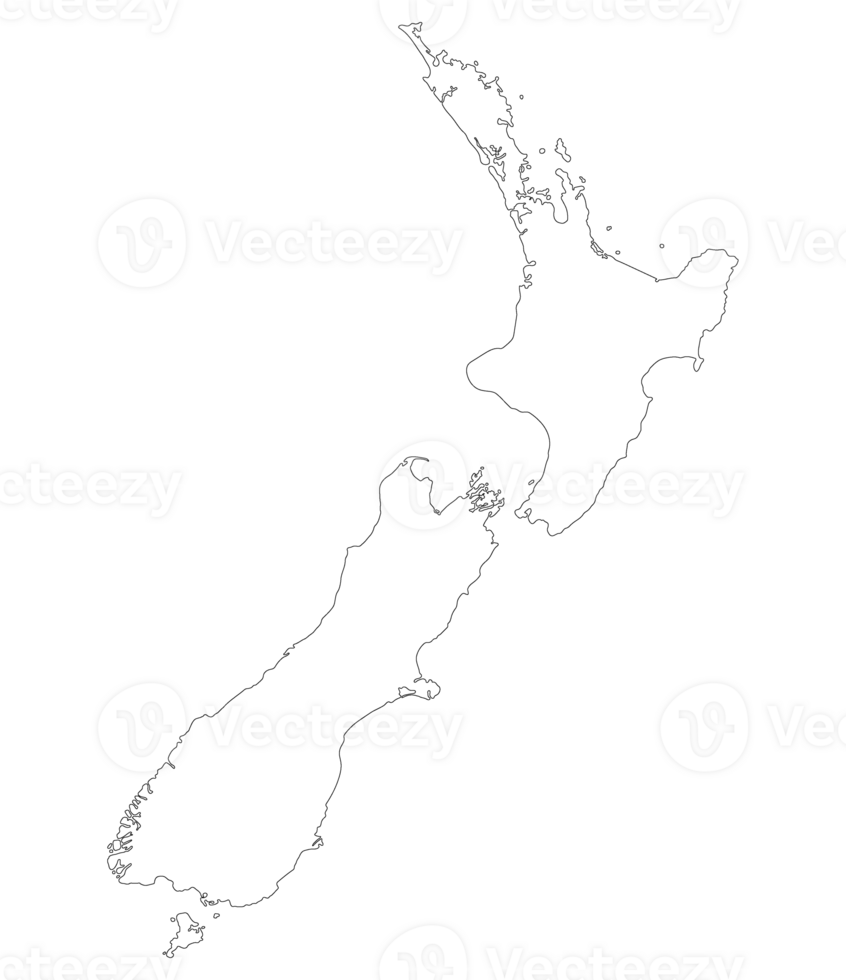 nieuw Zeeland kaart. kaart van nieuw Zeeland in wit kleur png