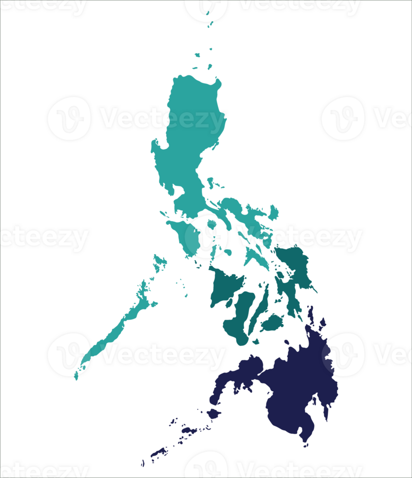 Filipinas mapa. mapa de Filipinas en Tres red eléctrica regiones png