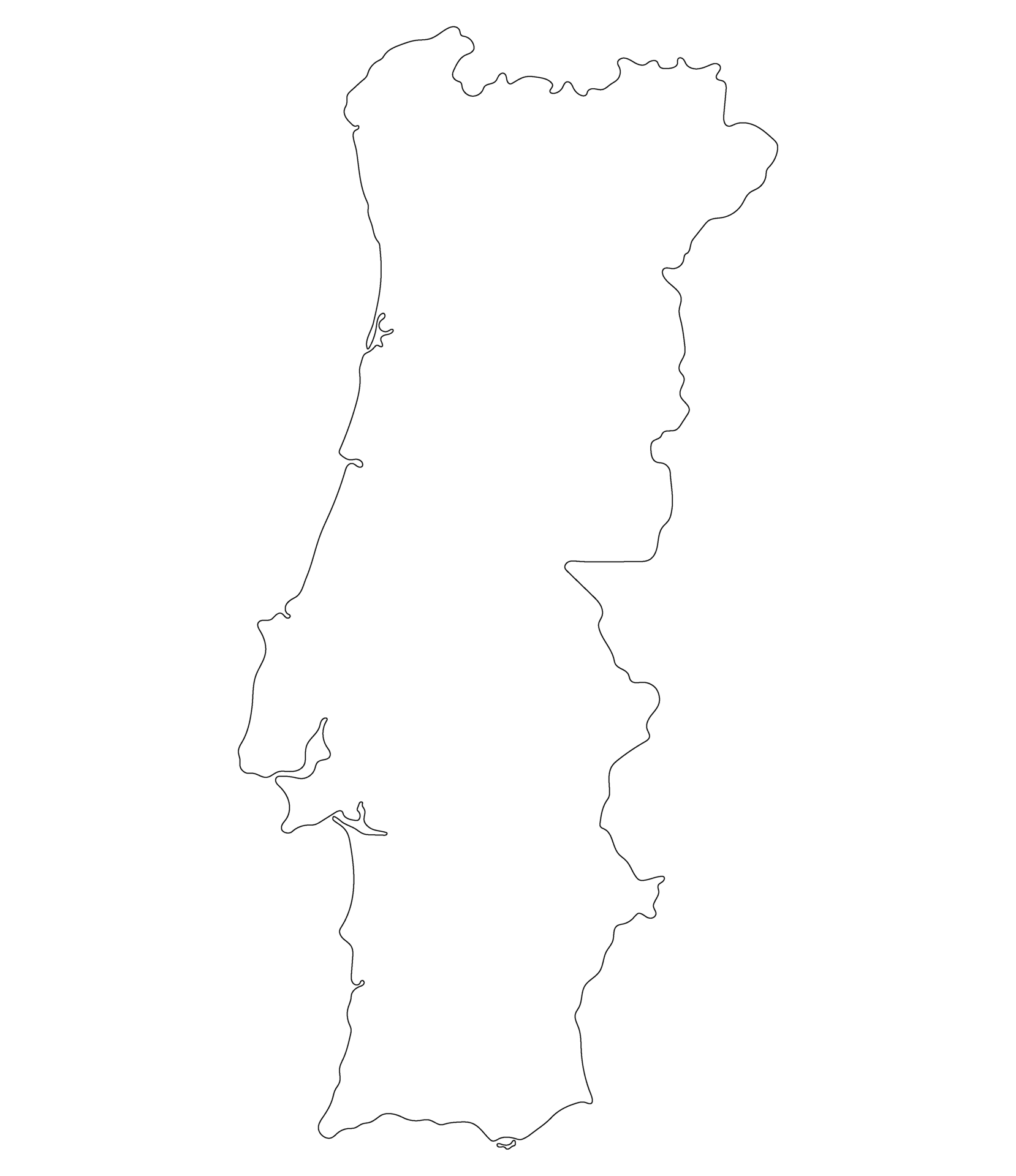 portugal-map-map-of-portugal-in-white-color-36283263-png