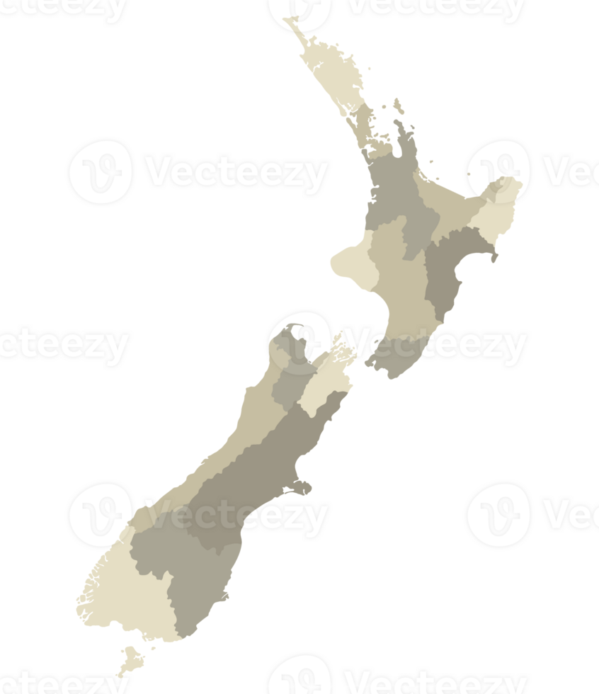 nuevo Zelanda mapa. mapa de nuevo Zelanda en administrativo provincias png