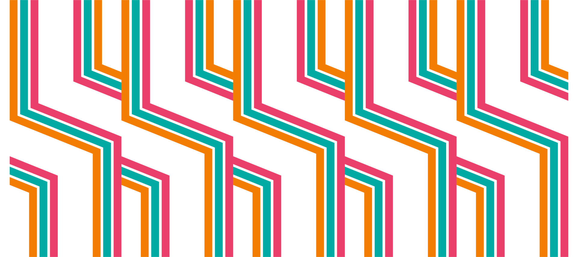 classic colorful zigzag stripes thin line design transparent background png